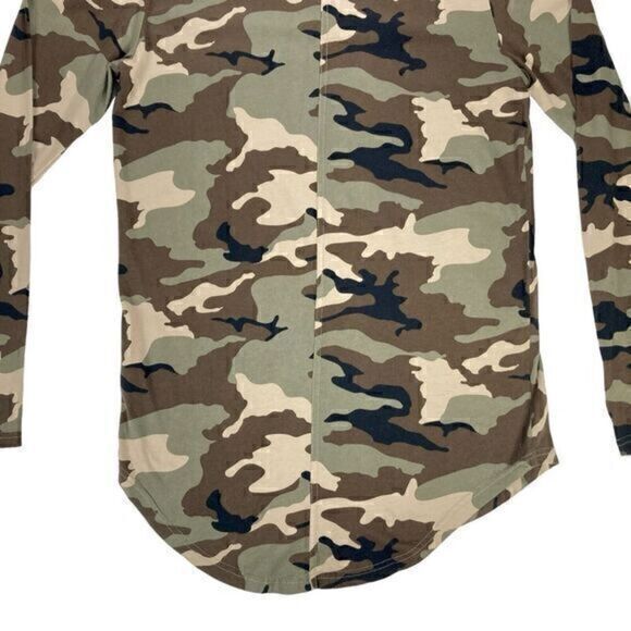 PacSun Camo T Shirt Mens Size Small Longer Fit Long Sleeve Crew Neck Pull Over - Picture 6 of 14